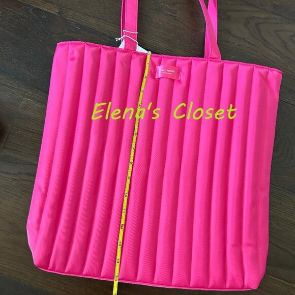 NWT ~ KATE SPADE PUFFY PINK TOTE & POUCH SET - Picture 6 of 11